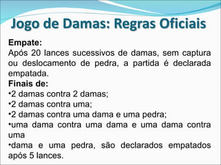 Regras do Jogo de damas